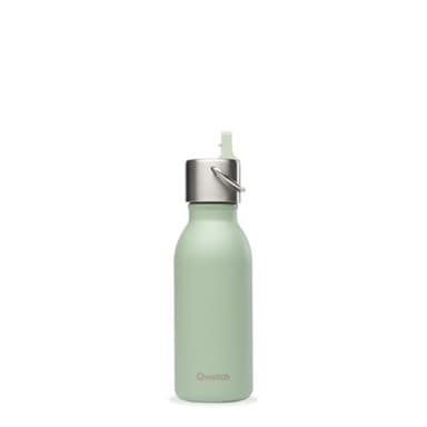 QWETCH - Gourde Enfant Isotherme 350ml - Kids Tilleul Bouchon Pipette - Inox - 24h Froid et 12h Chaud - Etanche & Sans BPA - Gourde du quotidien pour école, sport et sorties