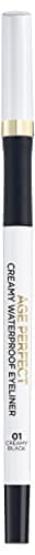 L'Oréal Paris Khôl résistant à l'eau et aux taches pour les yeux sensibles, texture crémeuse et douce, Age Perfect Eyeliner N°01 Noir - 1 pièce