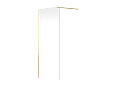 Vente-unique - Paroi de douche à l'italienne - Doré - Verre 6 mm - 140x200 cm - DAREN