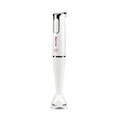 Girmi MX04 Mixeur Plongeant 400 Watts, 2 Vitesses, Moteur DC, Lames Inox, Pied Anti-éclaboussures, Blanc