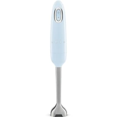 Smeg, Mixeur Plongeant HBF11PBEU, Fonction Turbo et Système de Coupe Flowblend, avec Poignée Antidérapante, Range Cordon Intégré, Accessoires Non Inclus, Puissance 700W, Bleu Azur