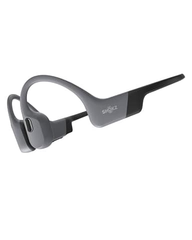 SHOKZ OpenSwim Pro Casque à conduction osseuse, écouteurs sans fil à oreilles libres, IP68, Bluetooth 5.4, stockage MP3 32 Go, micros à annulation de bruit, 9 h d'autonomie pour courir et nager - Gris