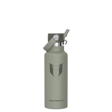 Super Sparrow Gourde Isotherme 500ml - Bouteille Isotherme avec Paille - sans BPA - Gourdes Enfant INOX Bouche Standard pour Sport, Voyages, L'école, Bureau, Maison