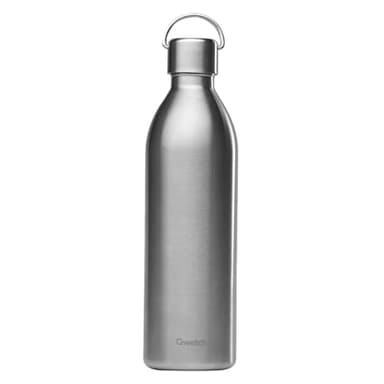 Qwetch - Bouteille Isotherme Active Inox 1L - Gourde avec Anse Inox Recyclé - 24h Froid et 12h Chaud - Etanche & Compacte