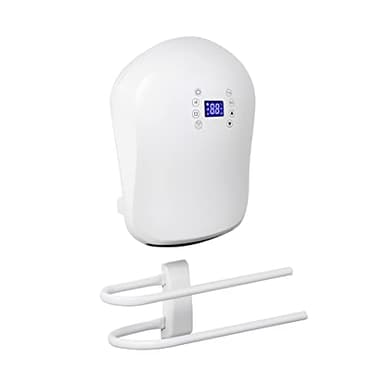 DREXON – Sèche-Serviettes Soufflant Électrique 2000 W – Double Barre Porte-Serviettes Indépendante – Chauffage Rapide – Thermostat Électronique – Minuterie 24h – IP24 – Salle de Bain - Modèle TEXAS