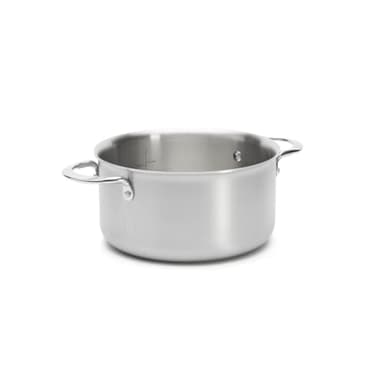De Buyer - Faitout sans couvercle en inox 3 couches ALCHIMY - 20 cm - Fabriqué en France, Sans PFAS, Maîtrise de la Cuisson, Inox 18/10, Tous Feux + Four, Finition Poli Brossé