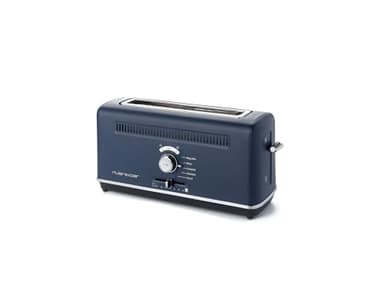 riviera&bar - Grille Pain Expert Bleu Inox, 1010W, 5 Programmes, 7 Niveaux de Brunissement, Fente Extra Longue, 2 tranches longues ou plusieurs petites (jusqu'à 4 tranches)