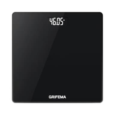 GRIFEMA GA2001-1, Balance Pese Personne Numérique, Affichage Clair, Haute Précision, Capacité de Pesée Maximale de 150 kg/330 lbs, Noir