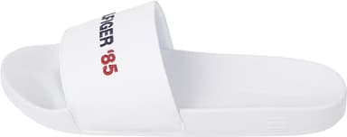Tommy Hilfiger Claquettes Homme Pool Slide Sandales de Bain, Blanc (White), 40