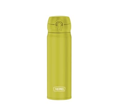 THERMOS Bouteille isotherme, en acier inoxydable, 0,50 l, vert brillant mat, 10 h chaud/20 h froid, entièrement étanche, pour eau, thé, boissons silencieuses, 0,50 l