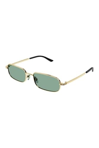 Gucci Gg1457s Lunettes de Soleil, Doré/Vert, 57 Hommes