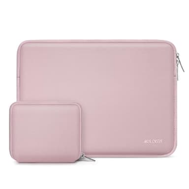 MOSISO Housse Ordinateur Portable 13-13,3 Pouces Compatible avec MacBook Air/Pro 13/Pro 14 M5 M4 M3 M2 M1, HP Dell ASUS Lenovo,Laptop Sleeve Néoprène Sac avec Petite Pochette,Rose
