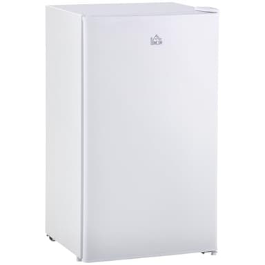 HOMCOM Réfrigérateur congélateur, petit réfrigérateur à une porte, 91 L, étagères modulables, compartiment congélateur, design sous-comptoir, blanc