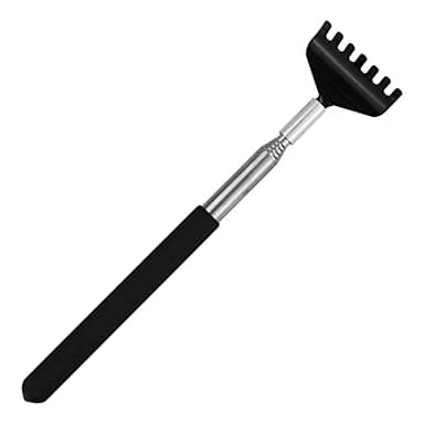 Gratte-dos télescopique, Scratcher arrière Acier Inoxydable, Grattoir à dos, Extendable Telescope Backscratcher pour se gratter le dos