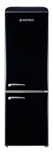 GEDTECH Refrigerateur combiné vintage GCBV310BL - Couleur Noir - Capacité 310 L - Classe E