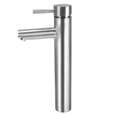 VirtuGro Robinet de Salle de Bains-Mitigeur de Lavabo Monocommande Robinets de lavabo Robinet de Lavabo Haut Salle de Bains en aciers inoxydables Résistant à l'usure Chaud Et Froid Brossé Argenté