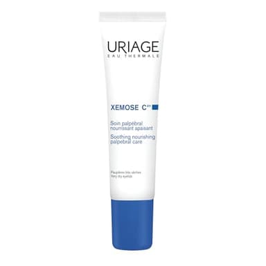 Uriage Xemose Soin Apaisant Contour des Yeux - 5% de Beurre de Karité, Sulfate de Dextran - Apaise les Démangeaisons & Décongestionne - Sans Parfum - Peaux Sèches Sujettes aux Démangeaisons - 15ml
