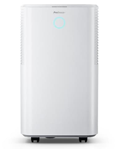 Pro Breeze Déshumidificateur Compresseur 12 L/jour avec capteur d'humidité automatique, Séchage du linge, Drainage continu, Mode Nuit & Minuterie 24 heures - Réduit humidité, moisissure, condensation