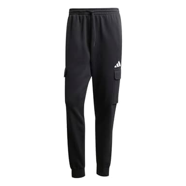 Adidas Herren Essentials FEELCOZY Fleece Cargo Pant, Black/White, XL