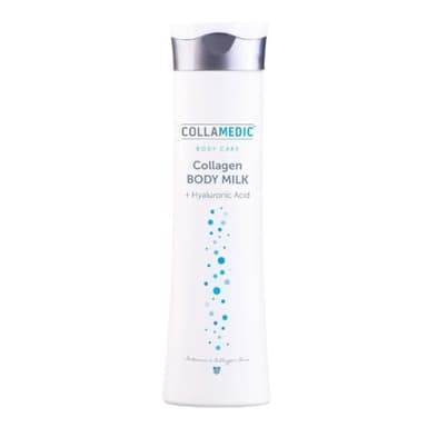 COLLAMEDIC Lotion corporelle Anti-rides à l'Acide Hyaluronique, Hydratant avec Collagène, Oligopeptides, Beurre de Karité, l'Huile de Jojoba et Amandes – Raffermit et Rajeunit la Peau – 300 ml