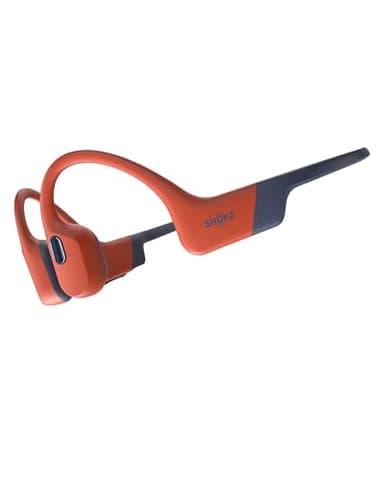 SHOKZ OpenSwim Pro Casque à Conduction osseuse, écouteurs sans Fil à Oreilles Libres, IP68, Bluetooth 5.4, Stockage MP3 32 Go, micros à Annulation de Bruit, 9 h d'autonomie- Rouge