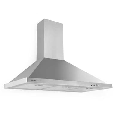 Orbegozo DS 48190 B IN - Hotte aspirante décorative 90 cm, acier inoxydable, extraction : 630 m³/h, cheminée ajustable, 3 niveaux de puissance, 190 W
