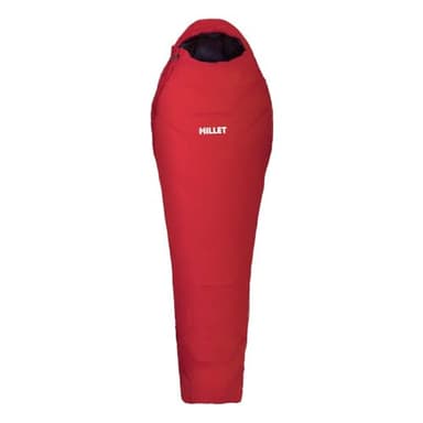 MILLET Baikal 1500 Reg Sac de Couchage Mixte, Rouge (Nouveau Logo), Ouverture zippée à Gauche