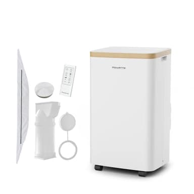 Rowenta Climatiseur portable, 3000 W, Performance énergétique classe A, Refroidissement puissant, Silencieurx, Compact, Couverture jusqu'à 100 m3, Fonction éco, Turbo Eco Sense AU5610F0