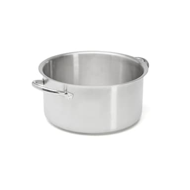 De Buyer - Faitout sans couvercle en inox PRIM'APPETY - 28 cm - Sans PFAS, Inox 18/10 de Qualité Professionnelle, Fond Magnétique Épais pour Cuisson Maîtrisée, Tous Feux + Four, Finition Poli Brossé