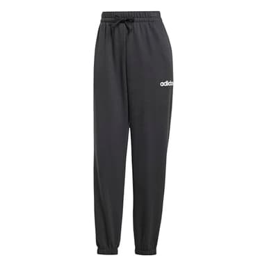 Adidas Damen Essentials Linear French Terry Cuffed Pants, Black/White, XL