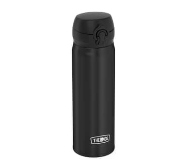 Thermos Bouteille Isotherme ultralégère, Acier Inoxydable, Noir Mat, 0,5 l