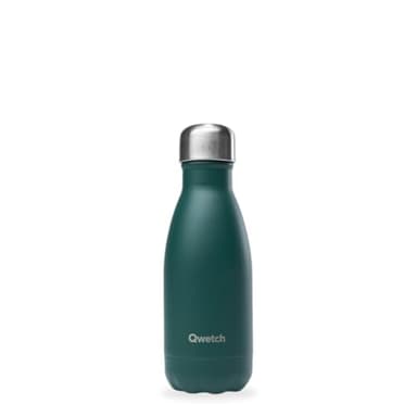 Qwetch - Bouteille Isotherme Originals Vert Emeraude 260ml - 24h Froid et 12h Chaud - Etanche, Sans BPA & Réutilisable - Gourde inox isotherme pour Sport, Voyage, Bureau, Randonnée