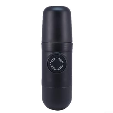 Vidonergy Machine à expresso manuelle portable pour café moulu, machine à café de voyage compacte avec poignée pliable, matériau ABS, 20 x 6 cm, noir