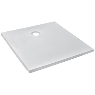 Jacob Delafon - Receveur de Douche Extra-Plat IPSO - Fabrication Française - Matériaux Recyclés - Sans Ressaut - Antidérapant & Antifongique - 90x90x3,5 cm - Texture Pierre, Blanc Mat - E62301-WPM