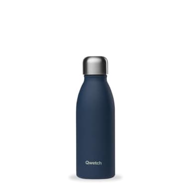 QWETCH – Bouteille One Inox Ultra Légère - Bleu Marine 500ml – Gourde Simple Paroi – Etanche, Sans BPA & Réutilisable – Gourde inox du quotidien, non isotherme