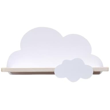 Muzrunq Étagères en Nuage avec Crochet, étagères murales de Nuage en Bois Mignonnes et Simple étagère Murale de Style pour Les Jouets Livre Rangement Kawaii Decor.