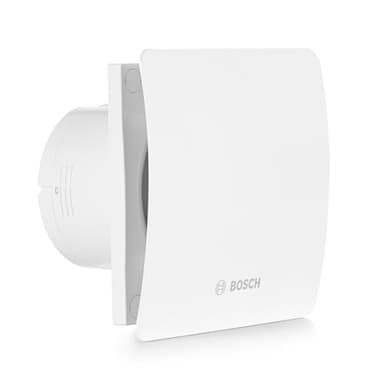Bosch Ventilateur de Salle de Bain 1500 DH W 100 mm - Pour Ventilation dans la Salle de Bains et les Toilettes, Contre l'Humidité et la Moisissure - Avec Hygromètre et Minuterie - 100mm de Diamètre