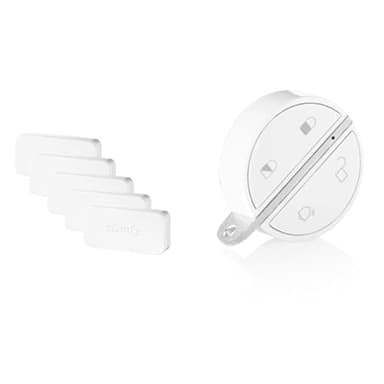 Somfy 2401488 - Pack de 5 IntelliTAG | Détecteurs Auto-protégés de Vibration et d'ouverture & Somfy Home Alarm & 2401489 - Badge d'activation et de désactivation Alarme | Fonction Mains Libres