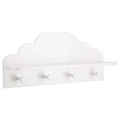 Atmosphera - Patère Enfant Nuage - Blanc 22x48 cm