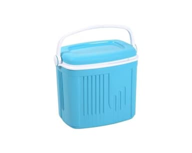 Glacière 32 L ICEBERG EDA bleu turquoise prévue pour bouteilles 2L debout avec verrouillage par la poignée et conversation au frais jusqu'à 12h