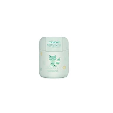Miniland Food Thermy Mini Mint. Thermos papillero de 280 ml, avec double couche d’acier qui maintient la température des aliments pendant des heures.