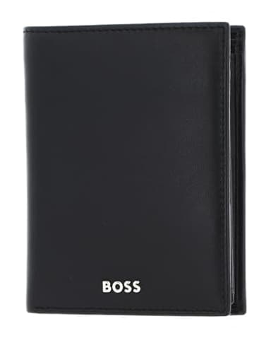 Hugo BOSS Portefeuille classique lisse Noir, Noir , Classique