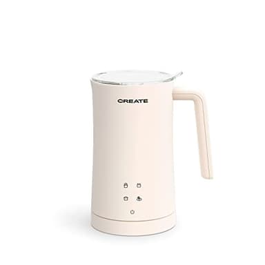 CREATE/MILK FROTHER/Mousseur à lait électrique blanc cassé/Écran tactile, 4 programmes automatiques, système de sécurité, 350ml, utilisation à chaud et à froid, 400 Watt