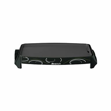 Brandt PLA1322N - plancha -Plaque de cuisson anti-adhésive - Dimension de la plaque: 36 x 25.5 cm - Bac de récupération des jus amovible - Puissance: 2200W - noir