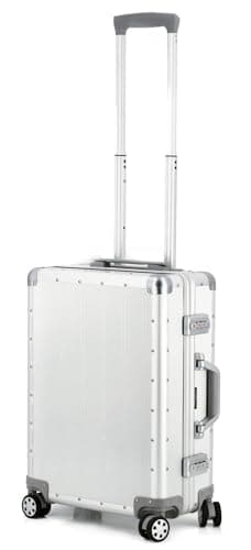 Alumaxx Valise de Voyage Orbit - en Aluminium - avec 4 roulettes Doubles à 360° - 54 cm, argenté, 54 x 40 x 20 cm, Valise