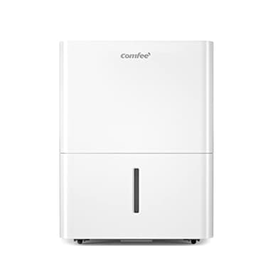 COMFEE' Déshumidificateur Compacte, Absorbe jusqu'à 12L/jour, Deshumidificateur d air avec Roulettes et Poignée, Minuterie 24H, Réservoir 2L, Pour pièce de 20-35㎡, MDDN-12DEN7