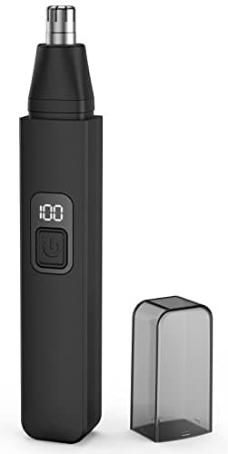 Tondeuse Nez, USB rechargeable électrique pour le nez et les oreilles,Tondeuse à sourcils indoloreet professionnelle pour les hommes et les femmes (Noir)