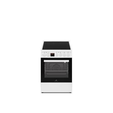 Cuisiniere vitrocéramique CONTINENTAL EDISON CECV50FCW - 4 feux - L49.5 x H82.7 xP58 cm - Blanc