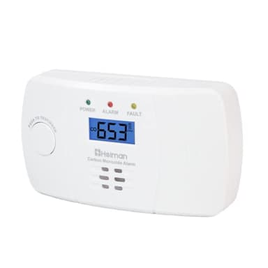HEIMAN Détecteur de Monoxyde de Carbone Détecteur de CO avec Batterie échangeable et Bouton de Test et Voyant d'état LED, Capteur 10 Ans