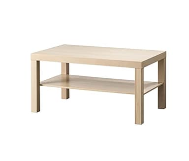 I K E A 503.190.29 Table basse laquée effet chêne blanc 90 x 55 cm